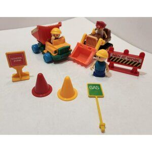 Vtg 1985 Li’l Playmates Construction Set Replacement Pieces Bulldozer Figures +